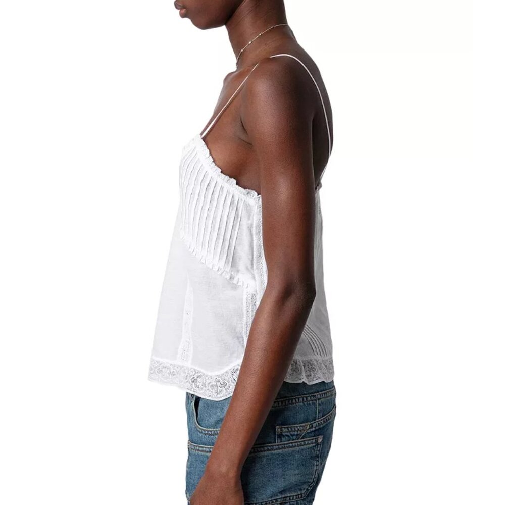 NWT- Zadig & Voltaire Calixia Tomboy Lace Trim Camisole XS - Picture 13 of 14